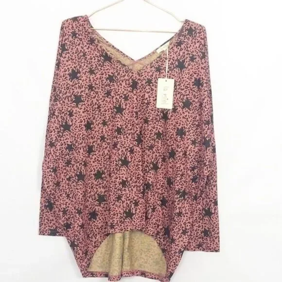 ASOS Leopard&Star Long Sleeve Tunic NEW NWT Large RM-A - Picture 2 of 8